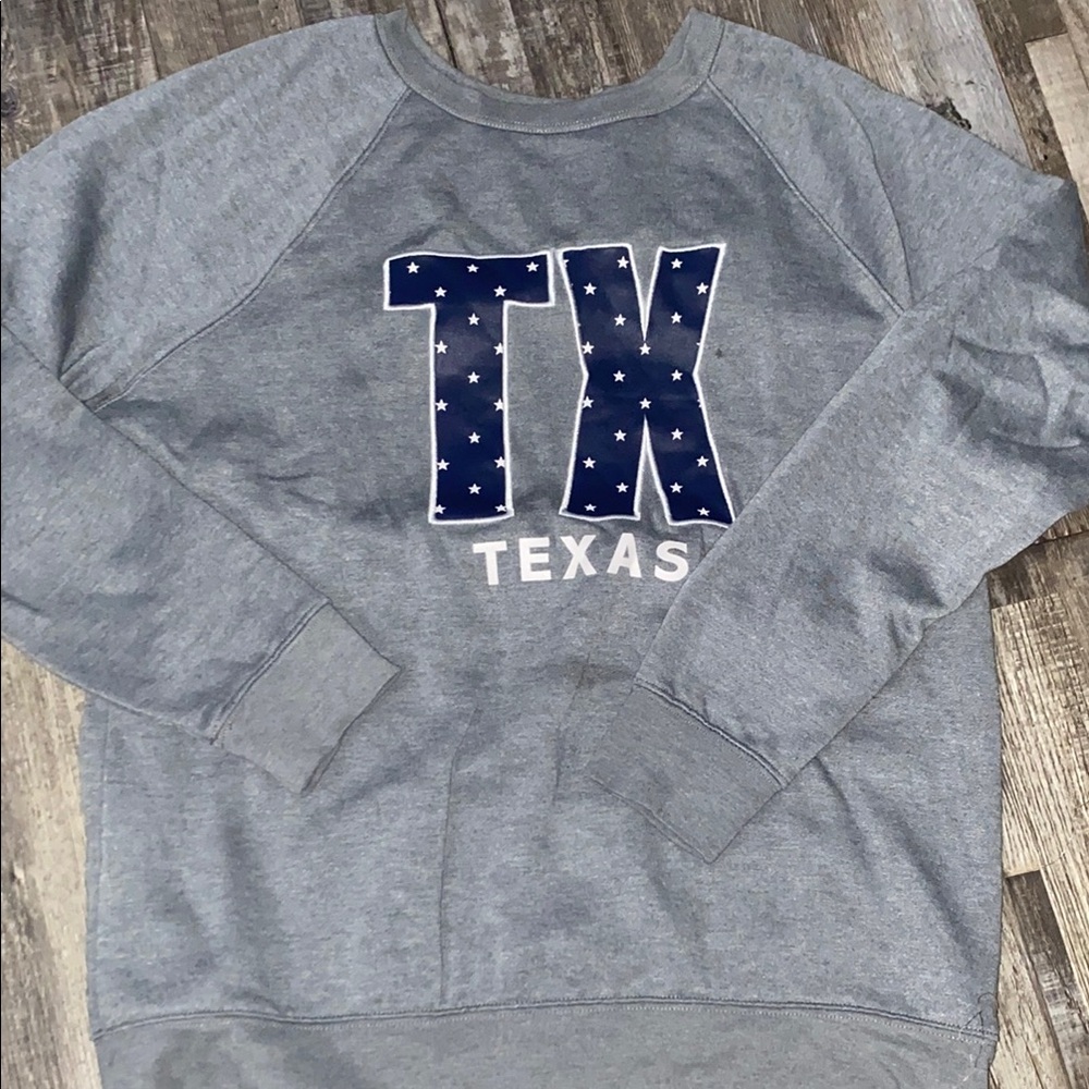 Gray Texas Sweatshirt with Star Pattern